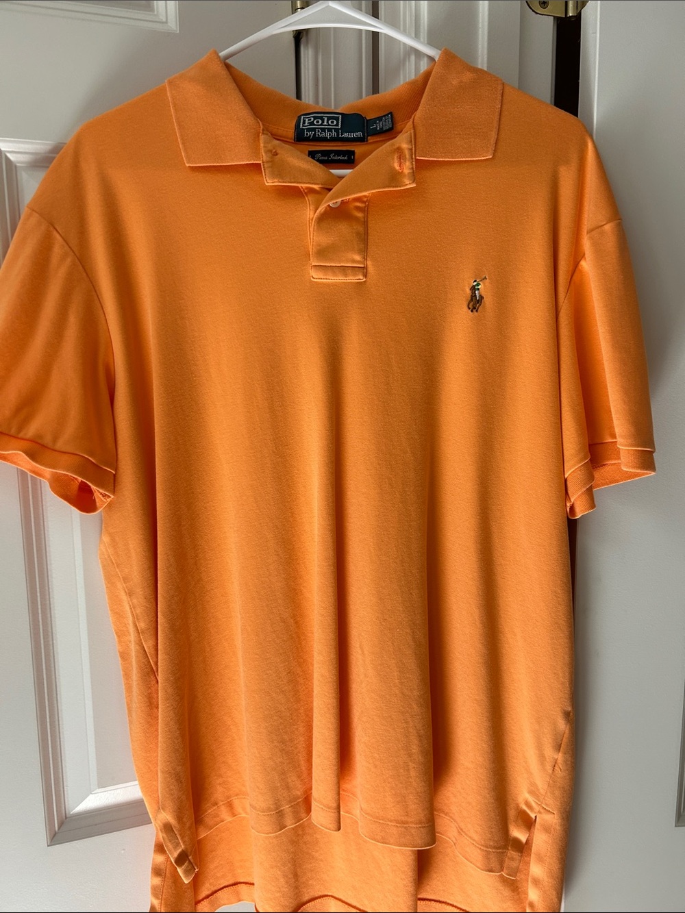 Polo by Ralph Lauren Orange Short-Sleeve Polo with Embroidered Pony